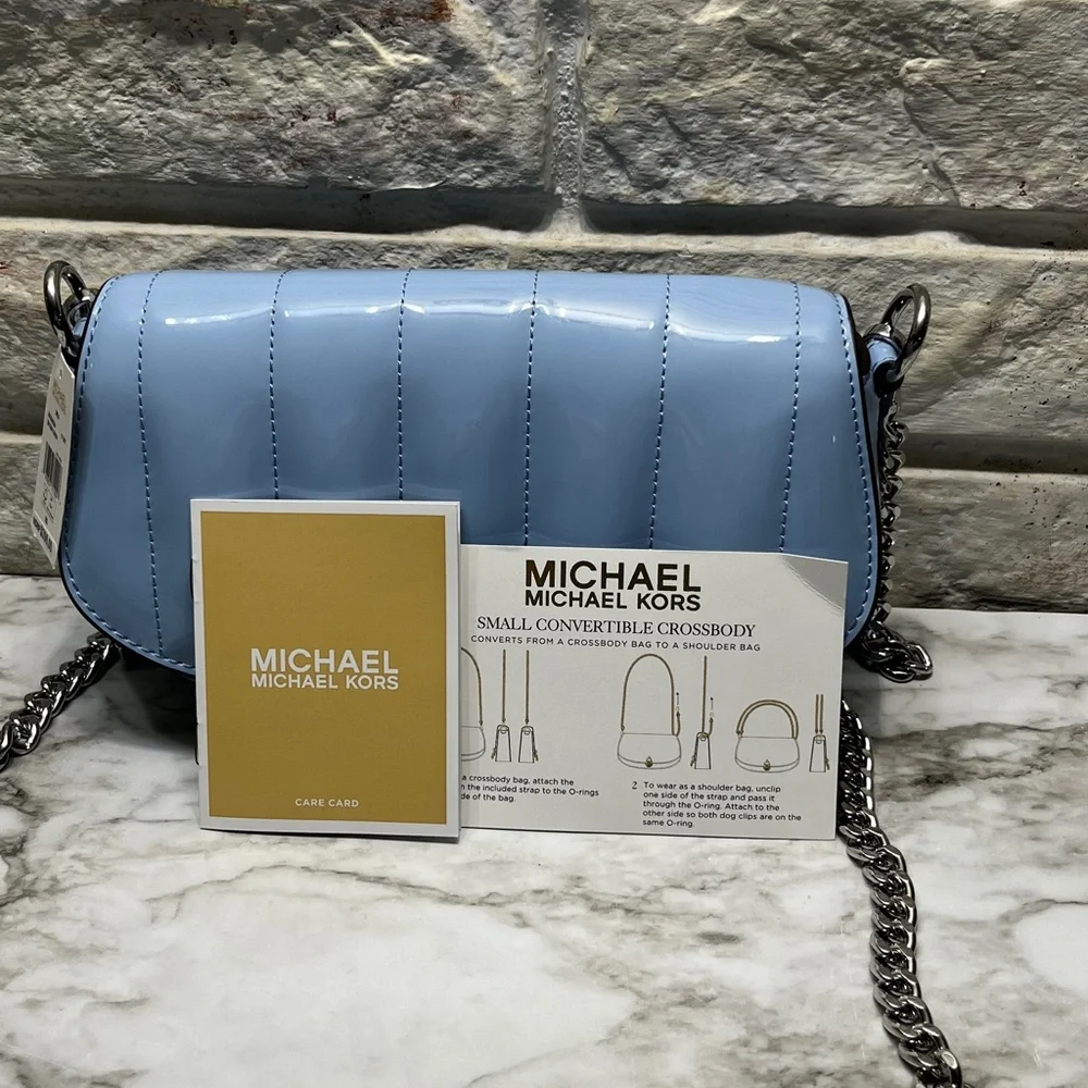 Michael Kors Mila Small Patent Convertible Crossbody Bag NWT - Picture 8 of 9